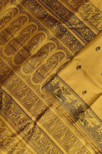 Yellow Swarnachari Silk Saree — Handloom Pure Silk, Festive & Wedding