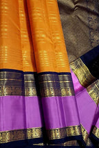 Yellow Kanjeevaram Silk Handloom Saree Wedding