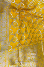 Yellow Pure Katan Silk Banarasi Saree Handloom Festive Wear
