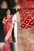 Red Banarasi Pure Katan Silk Saree Handloom Weave Bridal