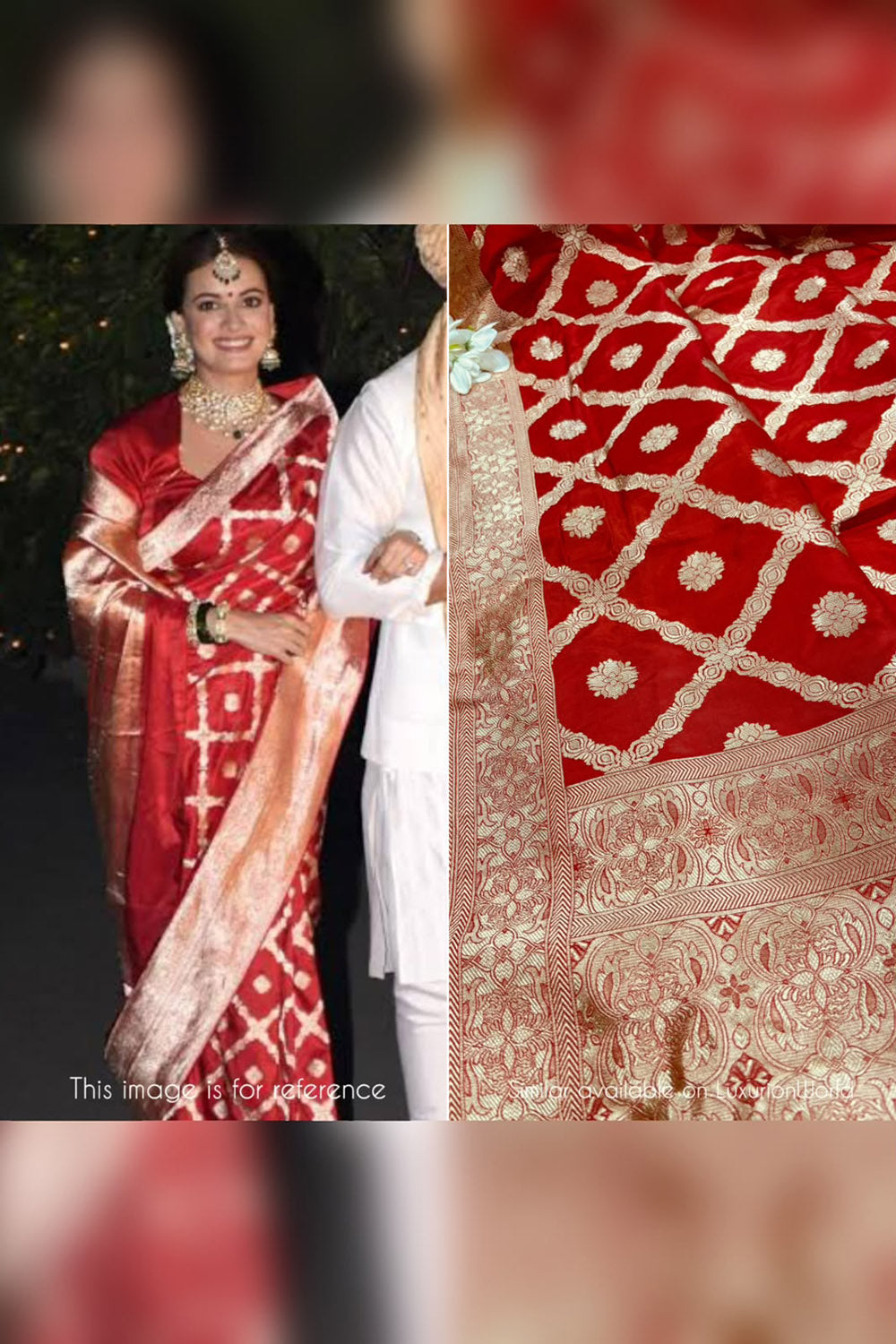 Red Banarasi Pure Katan Silk Saree Handloom Weave Bridal