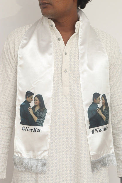 Luxurion World Customised Royal Swagat Patka – 200 pcs of Customized Unisex Silk Printed Stole & Dupatta for Welcoming Guests at Weddings, Anniversaries, Birthdays, or Grand Celebratory Occasions - Luxurion World