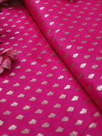Pink Banarasi Silk Fabric ( 1 Mtr ) - Luxurion World