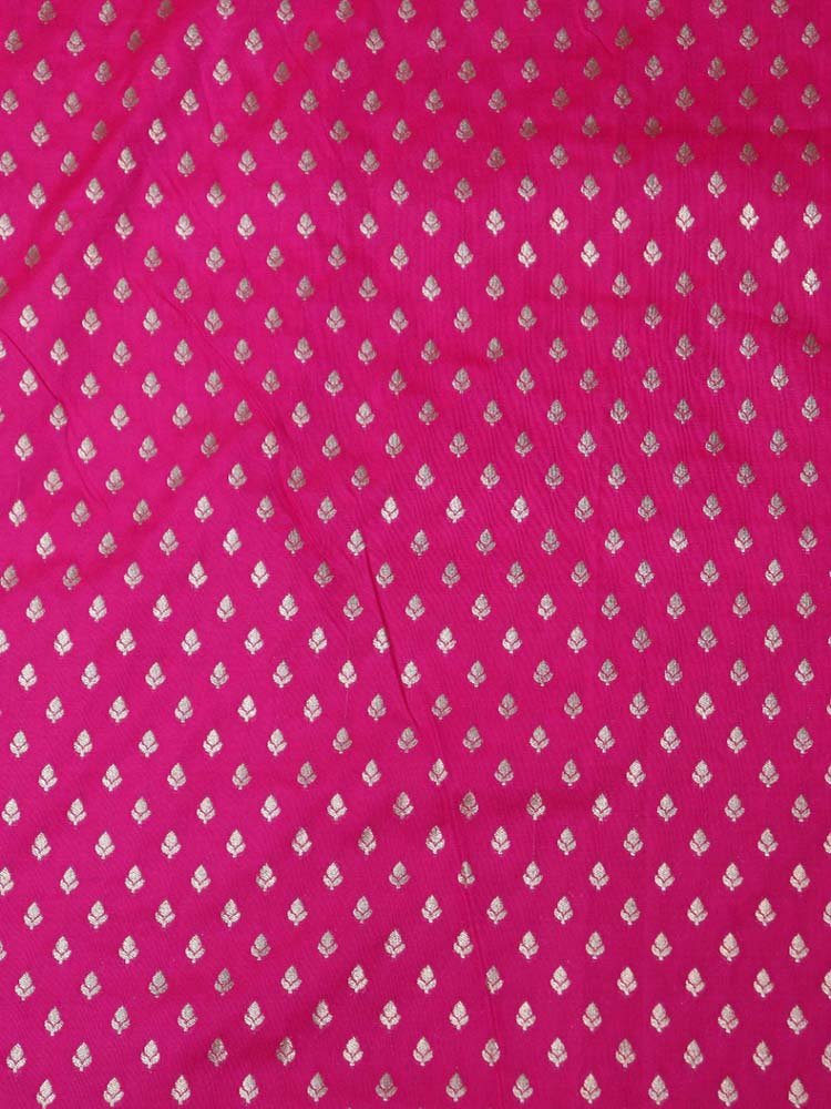 Pink Banarasi Silk Fabric ( 1 Mtr ) - Luxurion World
