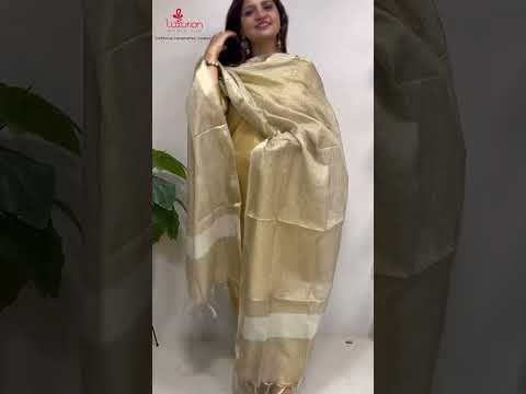 Dyeable Banarasi Tissue Silk Dupatta - Luxurion World