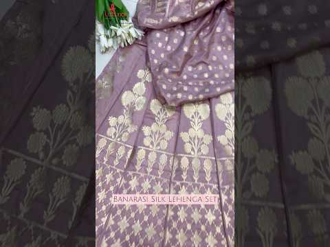 Blue Banarasi Silk Unstitched Lehenga Set - Luxurion World