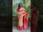 Elegant Pastel Kora Silk Paithani Border Flower Design Saree - Luxurion World