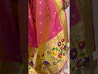 Peach Paithani Silk Flower Design Dupatta - Elegant and Luxurious - Luxurion World