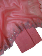 Elegant Banarasi Chanderi Silk Mirror Work Suit with Organza Dupatta - Luxurion World