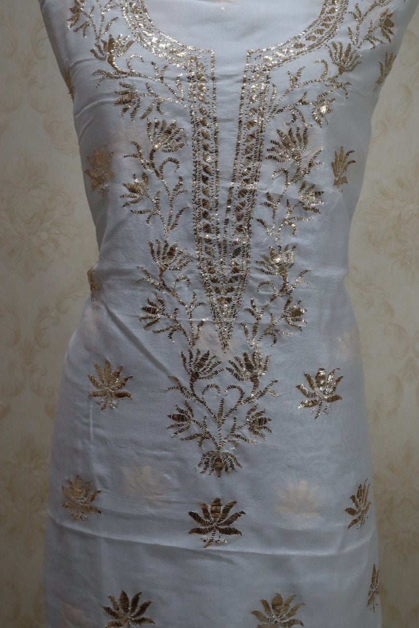 Dyeable Chanderi Silk Kurti - Luxurion World