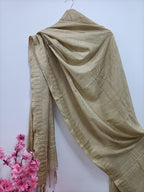 Pastel Handloom Bhagalpur Cotton Temple Design Dupatta - Luxurion World