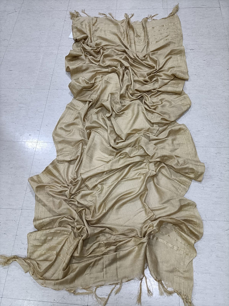Pastel Handloom Bhagalpur Cotton Temple Design Dupatta - Luxurion World