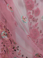 Pink Trendy Net Sequence Work Dupatta - Luxurion World