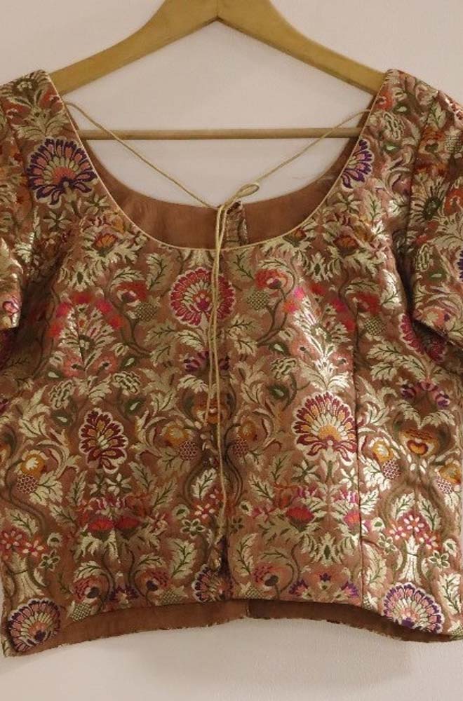 Pastel Kim Khwab Silk  Blouse - Luxurion World