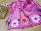 Pink Hand Painted Pure Silk Blouse Fabric (1 Mtr) - Luxurion World