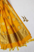Yellow Handloom Banarasi Silk Dupatta - Luxurion World