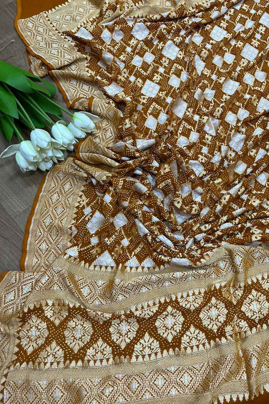 Stylish Mustard Yellow Bandhani Georgette Dupatta for Ethnic Look - Luxurion World