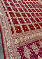 Stunning Red and Pink Bandhani Georgette Dupatta for a Chic Look - Luxurion World