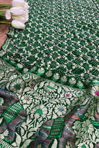 Stylish Green Bandhani Georgette Dupatta for a Pure Ethnic Look - Luxurion World