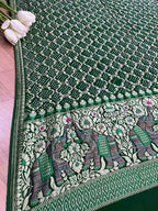 Stylish Green Bandhani Georgette Dupatta for a Pure Ethnic Look - Luxurion World