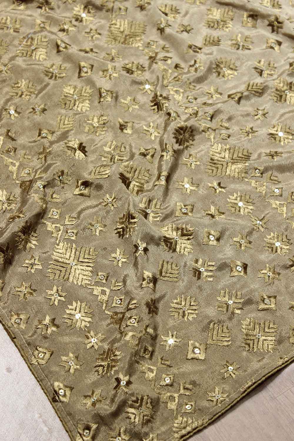 Pastel Embroidered Phulkari Chinon Dupatta - Luxurion World