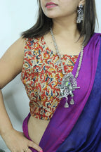 Red Ajrakh Block Printed Cotton Sleeveless Stitched Blouse - Luxurion World