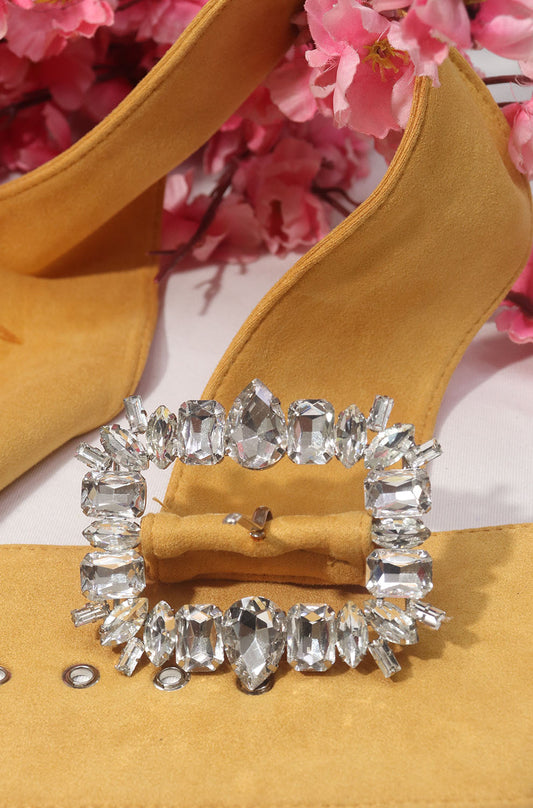 Rhinestone Buckle Belt - Suede Finish | Professional Accessory - Luxurion World
