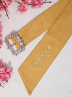 Rhinestone Buckle Belt - Suede Finish | Professional Accessory - Luxurion World