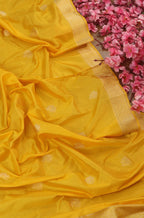 Pure Elegance: Stunning Yellow Handloom Banarasi Katan Silk Dupatta - Luxurion World