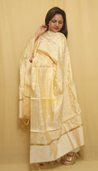 Chic Pastel Banarasi Silk Dupatta: Effortless Elegance - Luxurion World