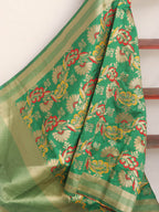 Green Banarasi Silk Meenakari Dupatta - Luxurion World
