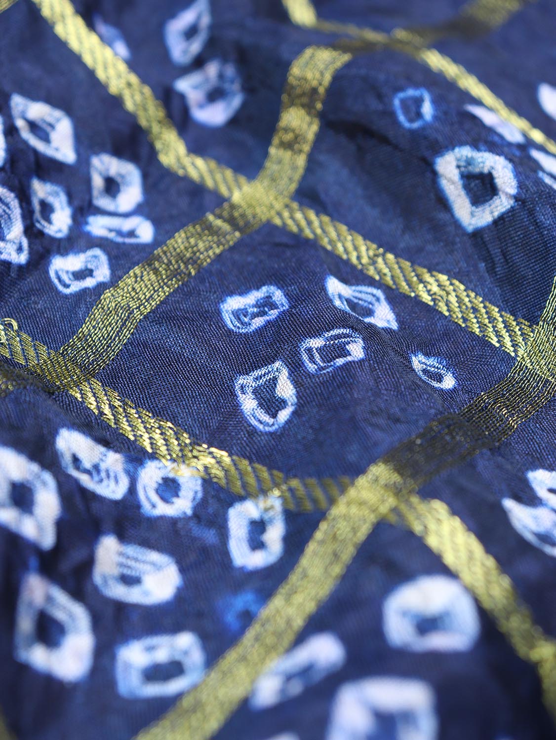 Blue Bandhani Silk Dupatta - Luxurion World