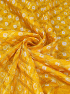Yellow Bandhani Silk Dupatta - Luxurion World