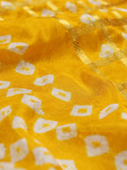 Yellow Bandhani Silk Dupatta - Luxurion World