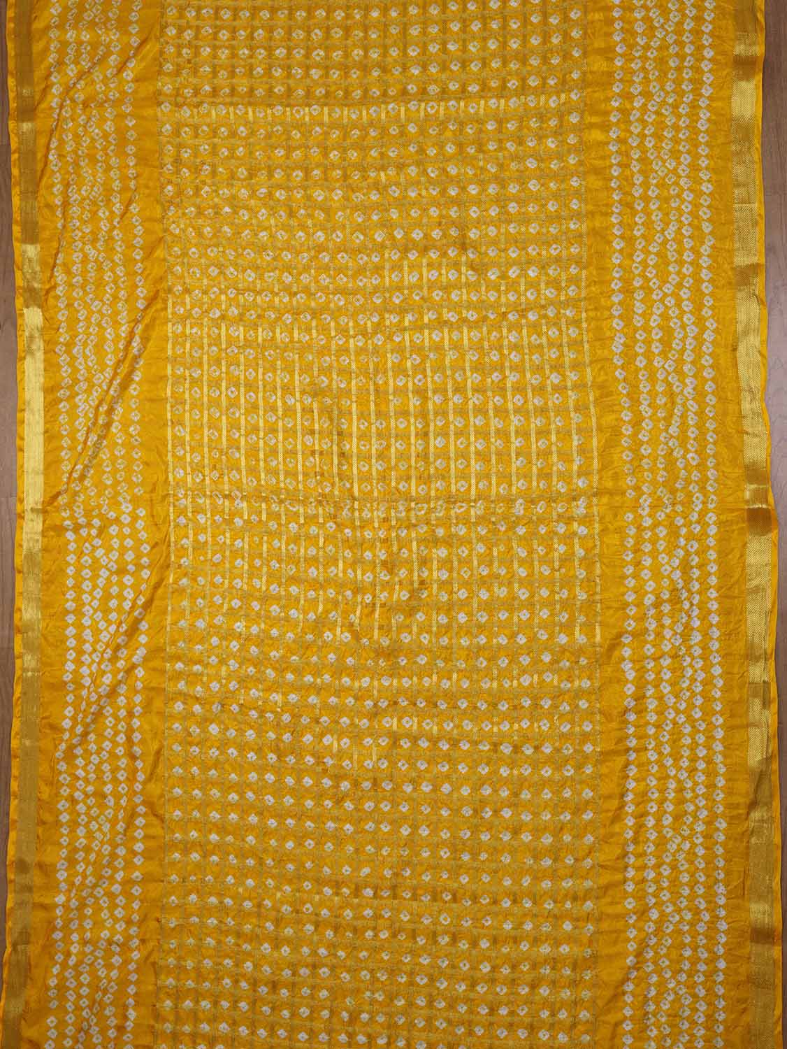 Yellow Bandhani Silk Dupatta - Luxurion World