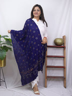 Blue Bandhani Georgette Dupatta - Luxurion World