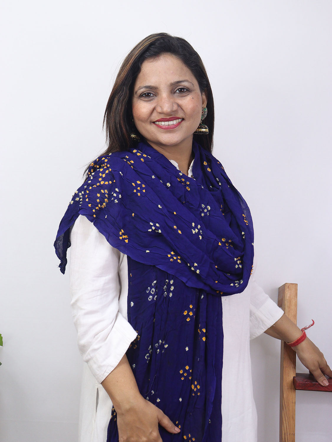 Blue Bandhani Georgette Dupatta - Luxurion World