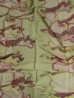 Yellow Pen Kalamkari Pure Silk Dupatta - Luxurion World
