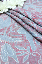 Grey Hand Embroidered Kantha Bangalore Silk Dupatta - Luxurion World