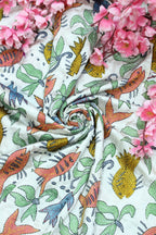 Stunning Off White Kantha Tussar Silk Dupatta with Hand Embroidery - Luxurion World