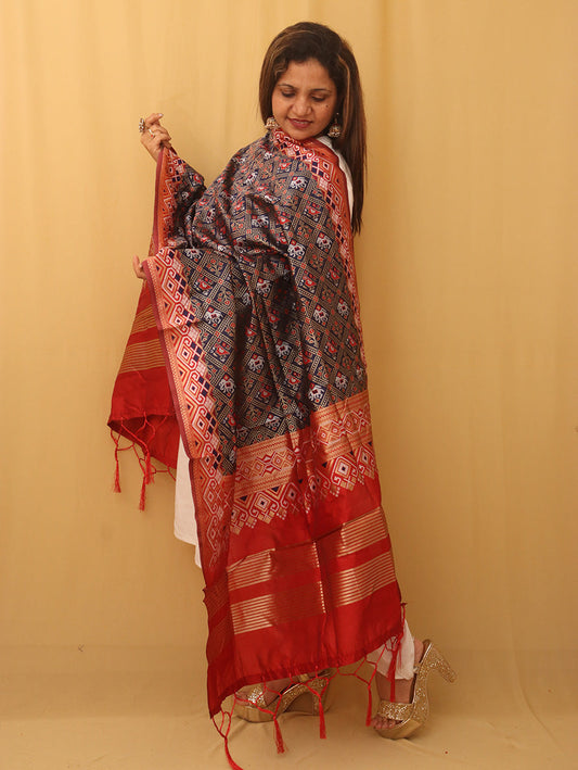 Blue Patola Silk Dupatta - Luxurion World