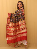 Black Patola Silk Dupatta - Luxurion World