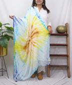 Multicolor Tie And Dye Chiffon Dupatta - Luxurion World