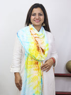 Multicolor Tie And Dye Chiffon Dupatta - Luxurion World