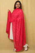 Get Trendy with Stylish Pink Georgette Dupatta and Embroidery - Luxurion World