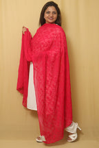 Get Trendy with Stylish Pink Georgette Dupatta and Embroidery - Luxurion World