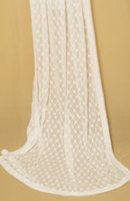 Elegant Embroidered Georgette Dupatta - Dyeable & Stylish - Luxurion World