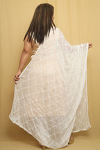Dyeable Georgette Dupatta: Trendy Embroidery Accessory - Luxurion World