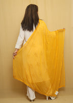 Sparkle in Style: Yellow Georgette Sequins Dupatta Shines Bright - Luxurion World