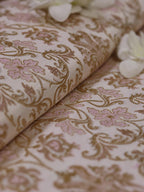 Pastel Banarasi Kimkhwab Silk Meenakari Fabric  ( 1 Mtr ) - Luxurion World